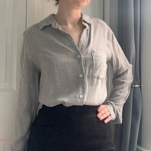 Gray Button-Up Shirt